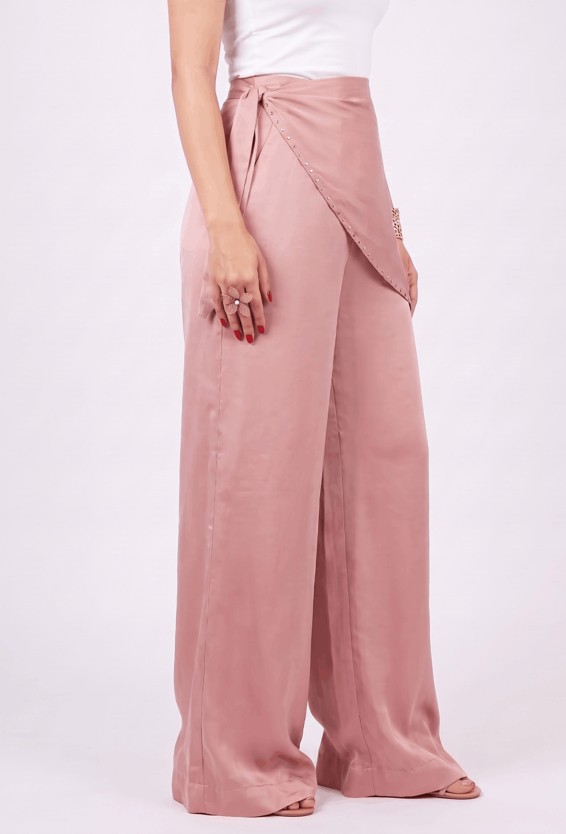 Scarf Trouser- Pink
