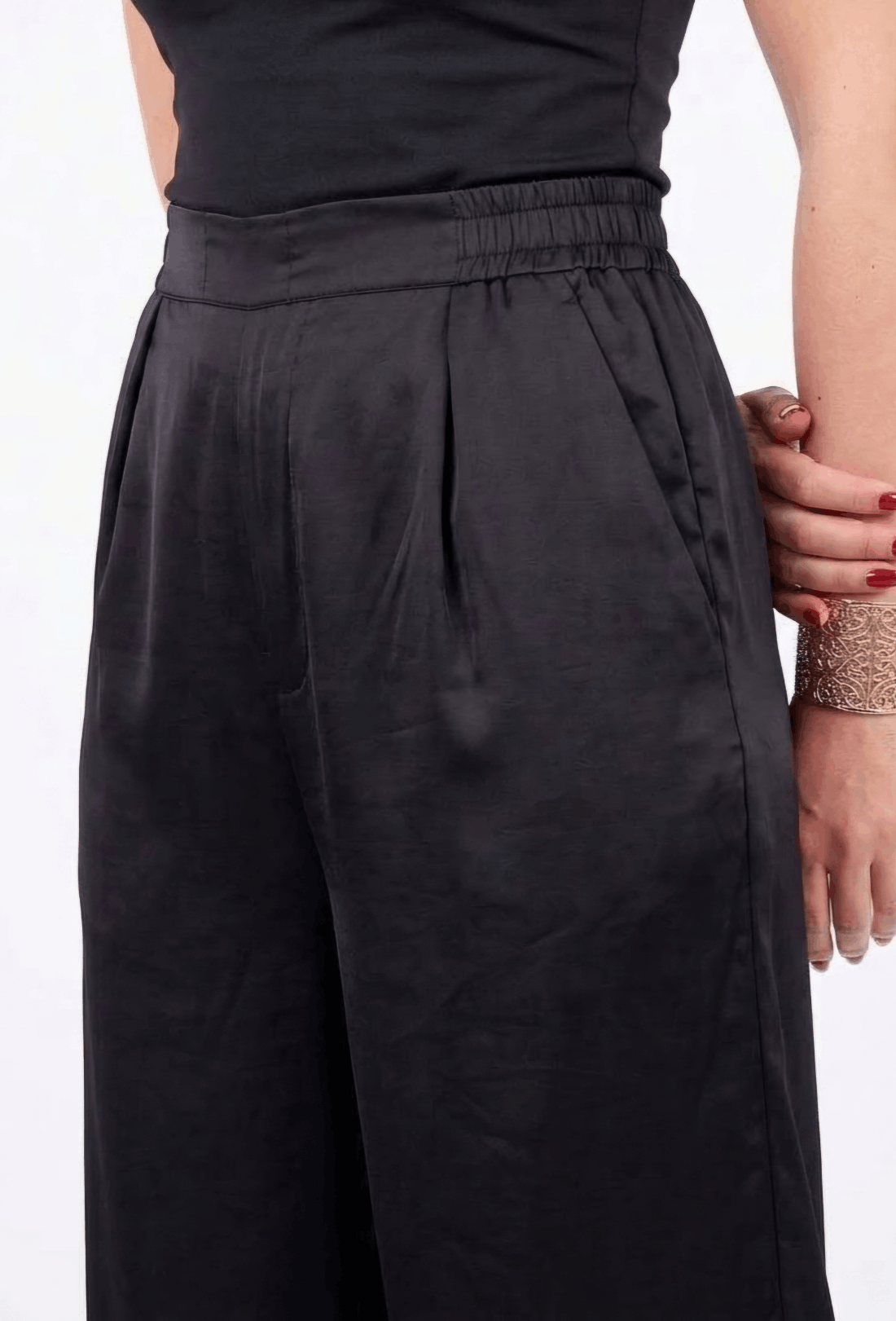 Scarf Trouser- Black