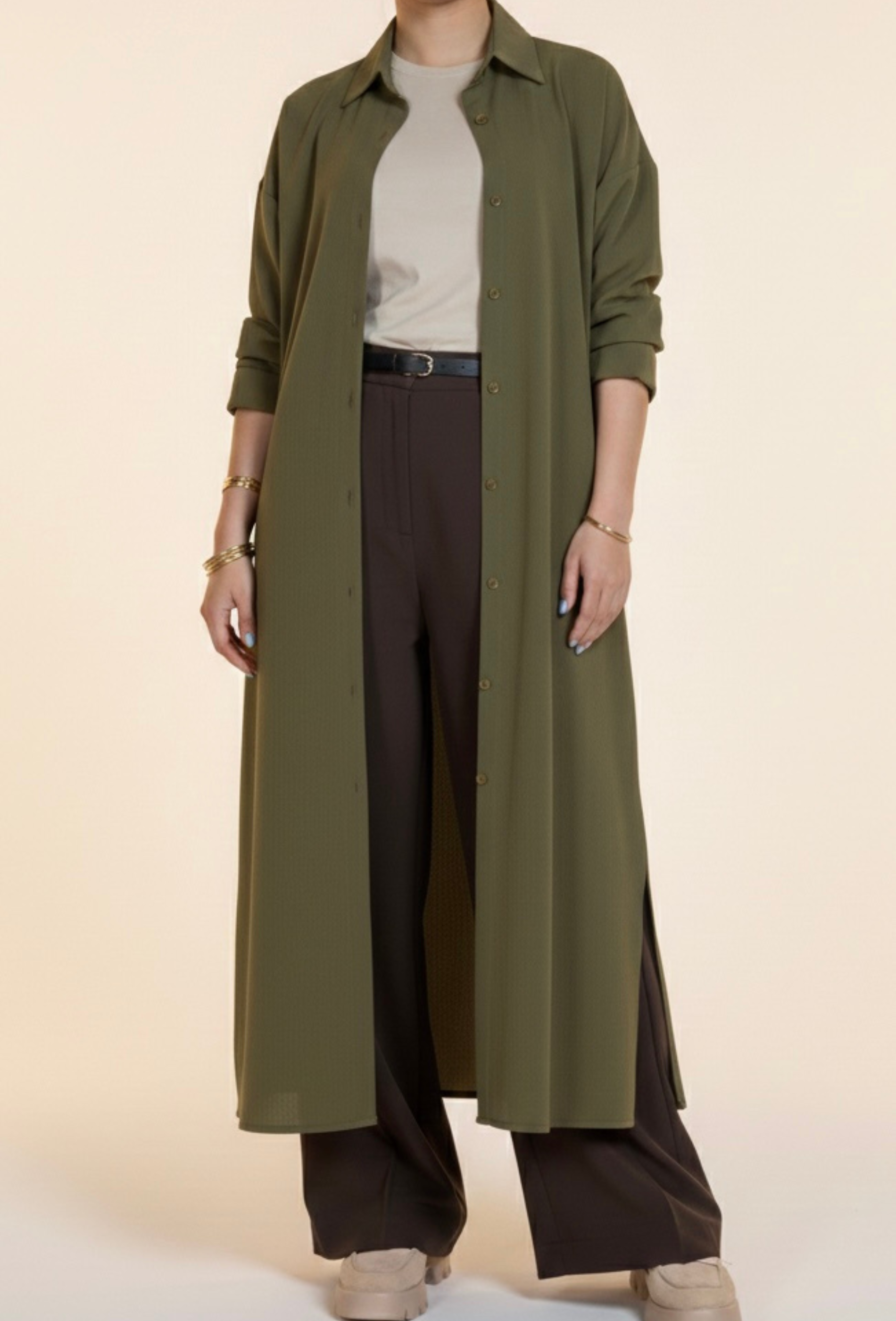 Olive Longline Tunic