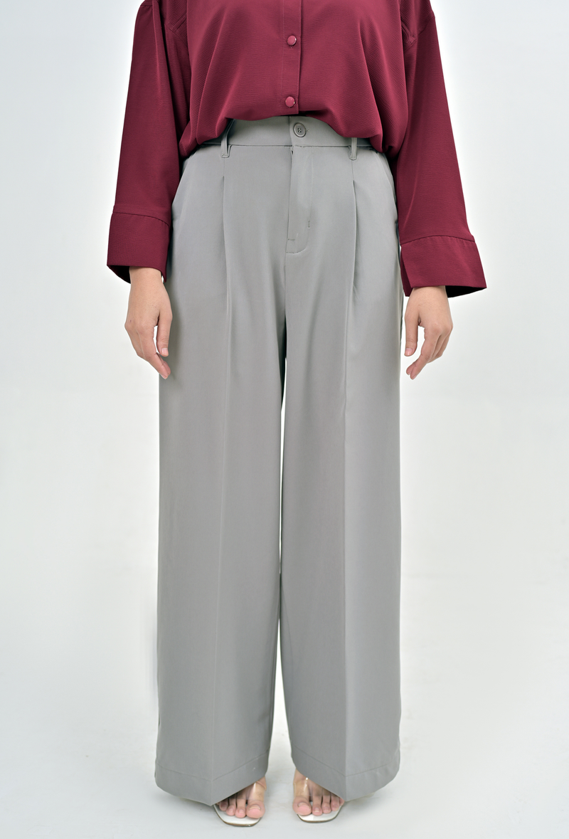 GRIS WIDE LEG PANT - Grey