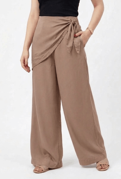 Scarf Trouser- Brown