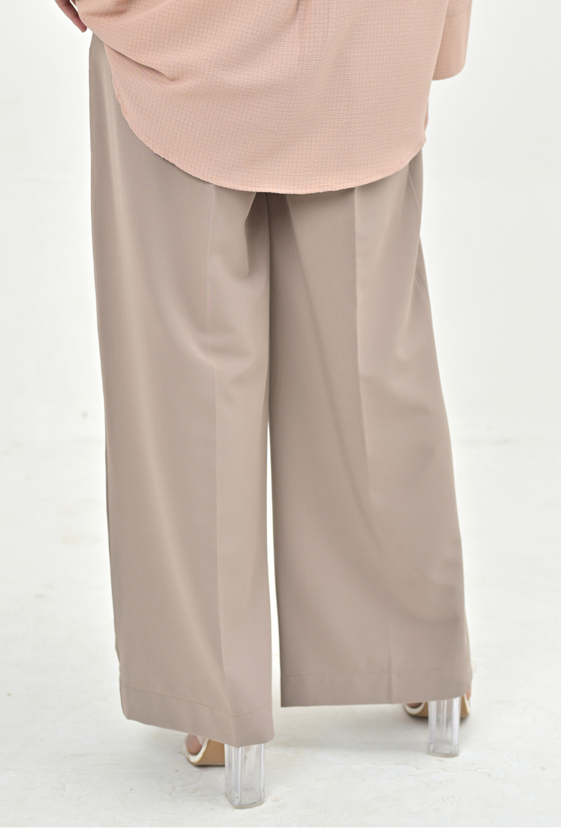 KHAK WIDE LEG PANT - Deep Beige