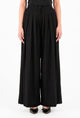 Pleated Wide-Leg Pant - Cave Black
