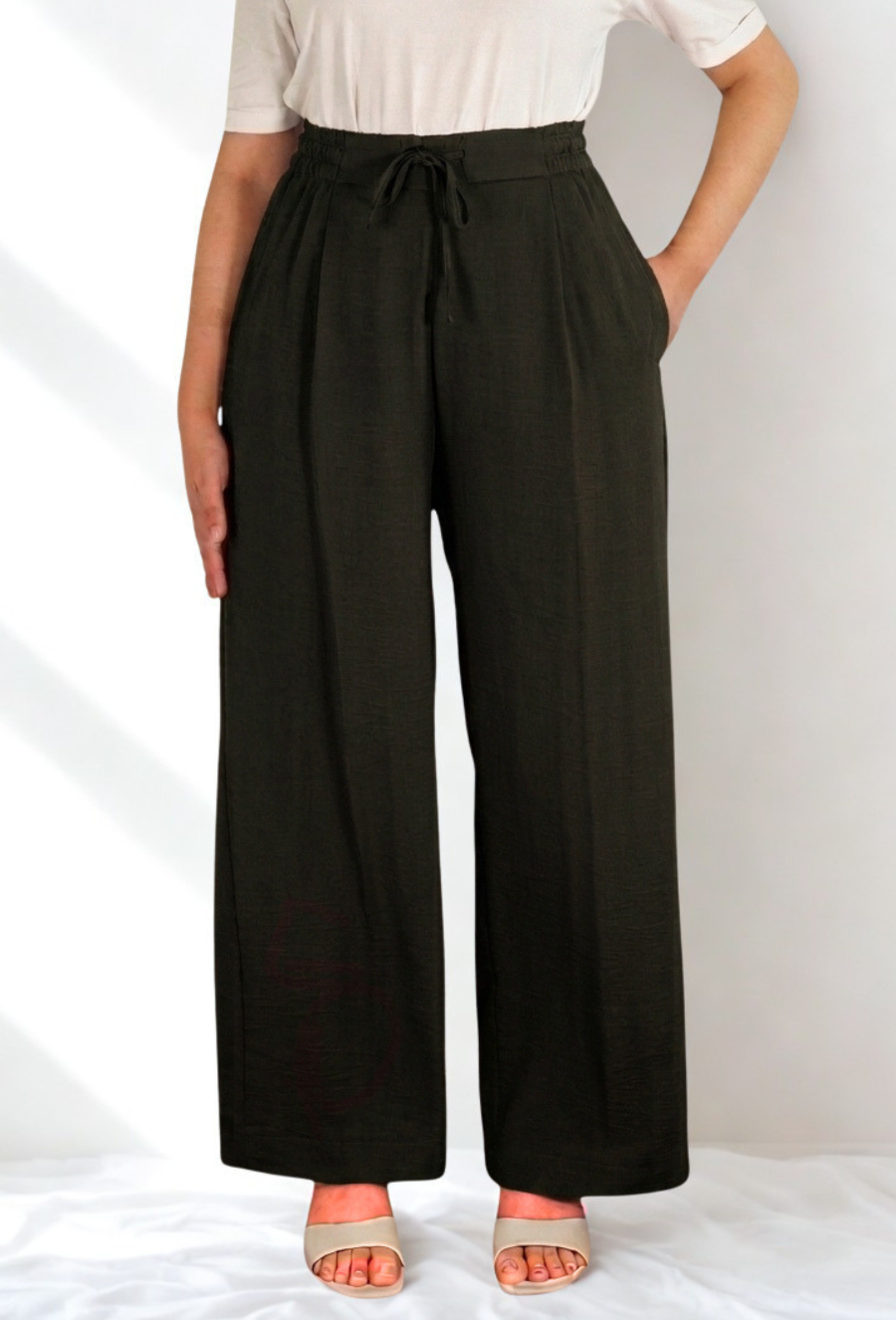 Straight Loose Trousers - Soot Black