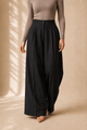 Irish Linen Wide Pant - Classic Black