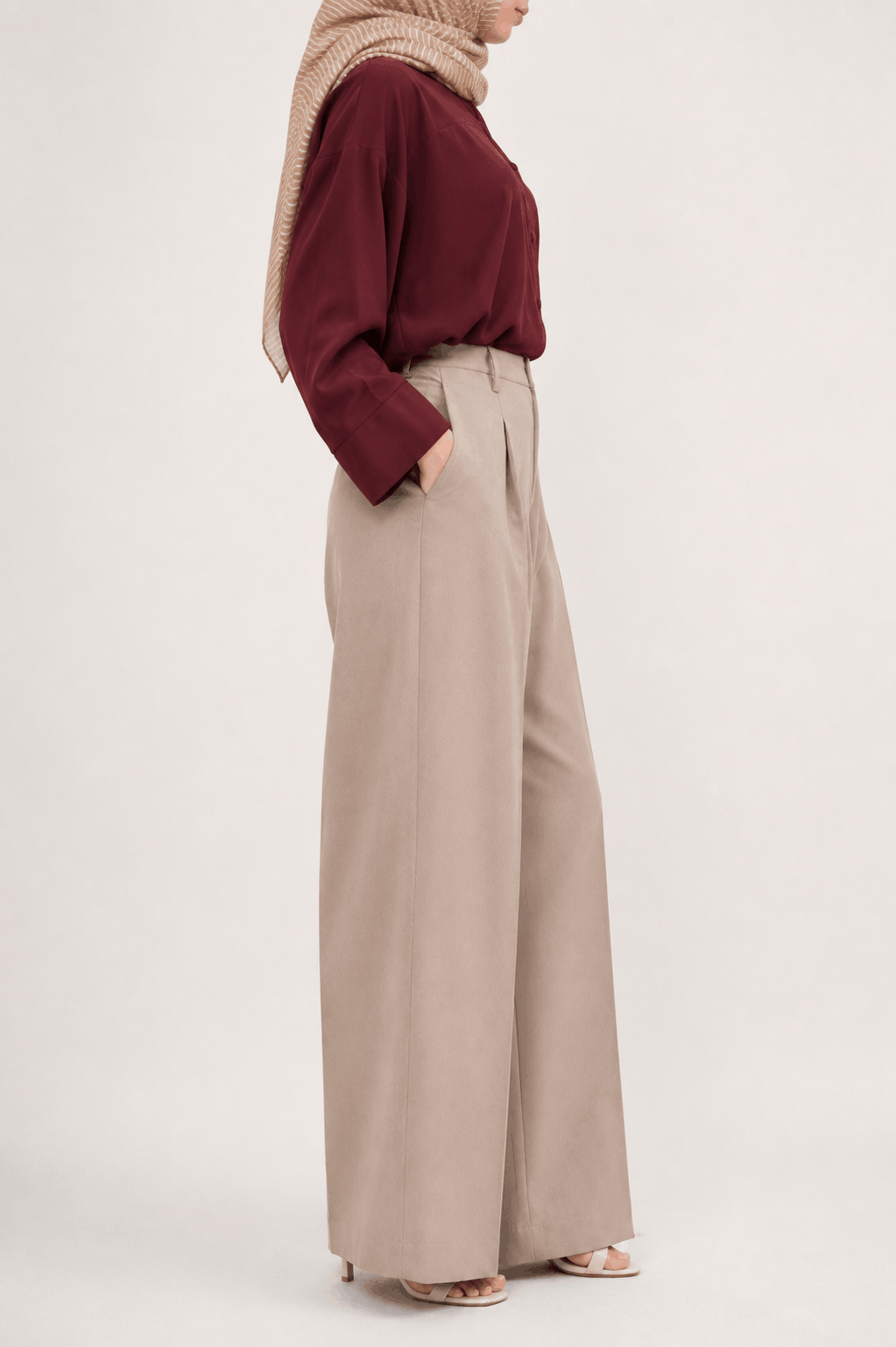 LUBAN II WIDE LEG PANT - Beige