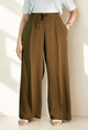 Straight Loose Trousers - Walnut Brown