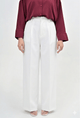 WARM WIDE LEG PANT - White