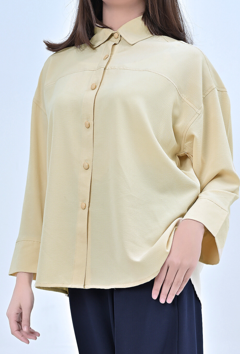 TEXTURED DROP SHOULDERS – Butter Cream