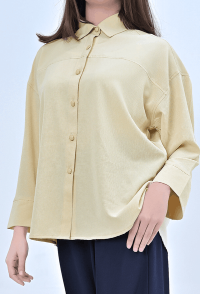 TEXTURED DROP SHOULDERS – Butter Cream