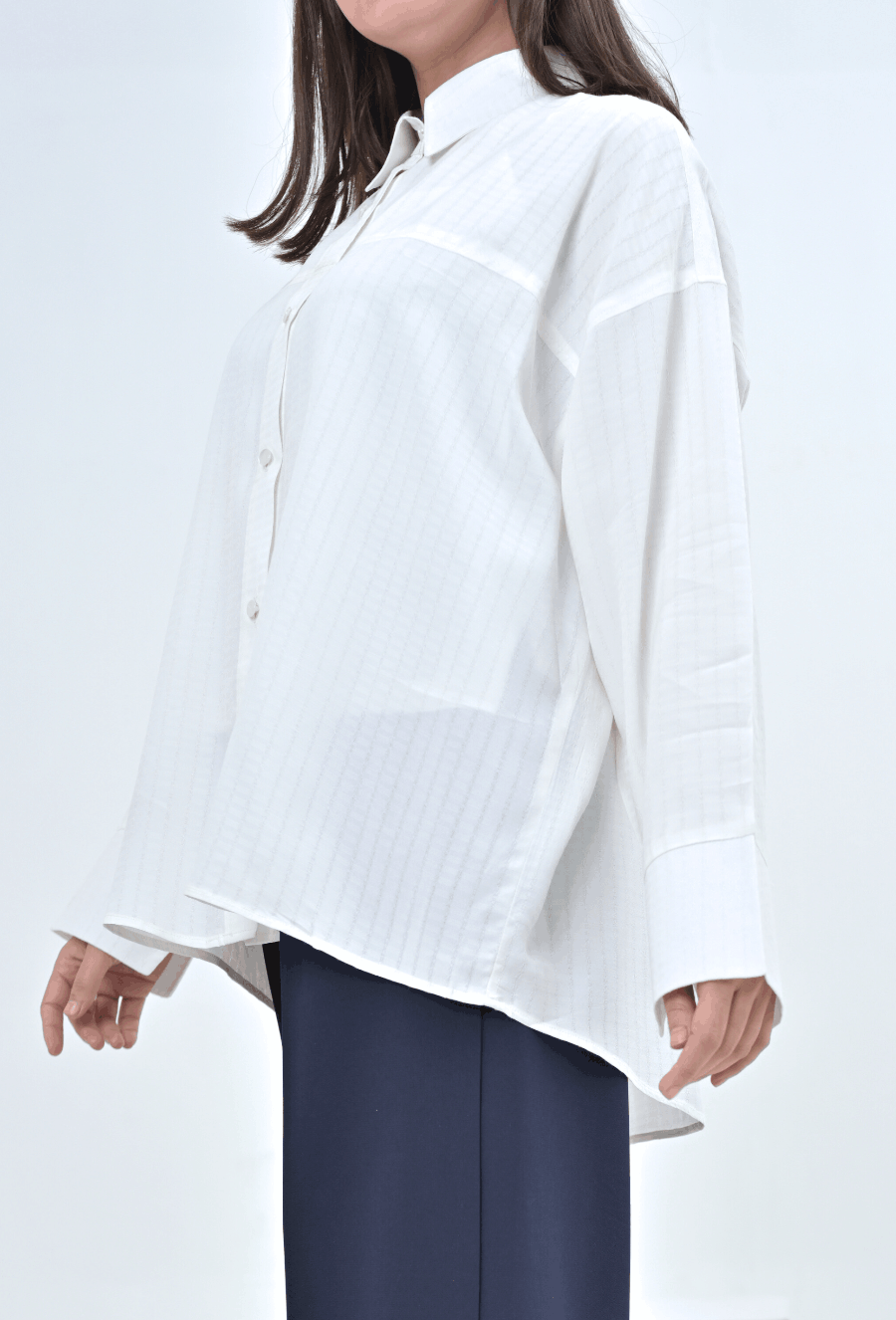 DROP SHOULDERS - Self Soft White